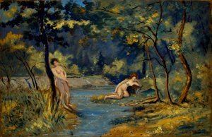 Ninfas de pie y reclinadas de Louis M. Eilshemius
