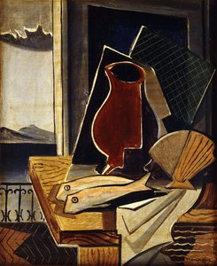 Mesa Frente a un Balcón; Table devant le Balcon, 1926 de Louis Marcoussis