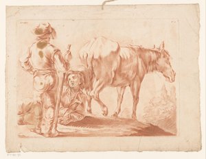 dos niños con un caballo de Louis Marin Bonnet (possibly)
