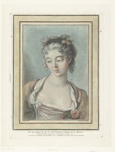 Busto de mujer joven estreno de tete de Louis Marin Bonnet