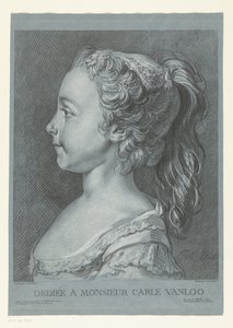 retrato, de, un, niña joven Tête de jeune fille de Louis Marin Bonnet