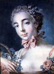Tete de Flore, retrato de Mme Baudion, hija de Boucher, después de un dibujo de Boucher