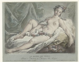 venus despierta Le reveil de Venus (título sobre objeto)