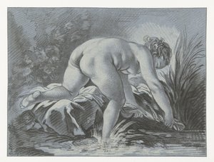 mujer lavando la laveuse de Louis Marin Bonnet