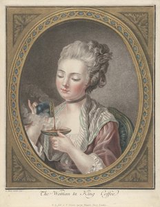 Mujer tomando café de Louis Marin Bonnet