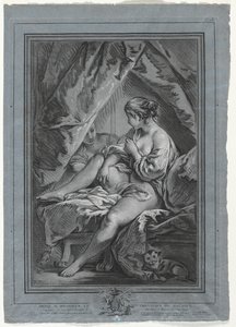 Joven Mujer Sentada en una Cama, 1764-1767