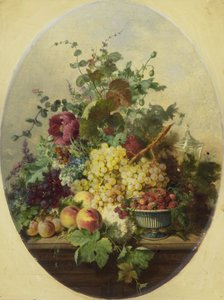 Bodegón con frutas y flores de Louis Martinet