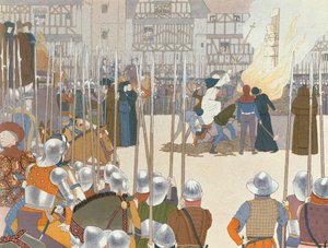 Juana de Arco en la hoguera, ilustración de 