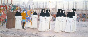 La doncella en armadura a caballo, de la serie Juana de Arco, c.1905-11 de Louis Maurice Boutet de Monvel