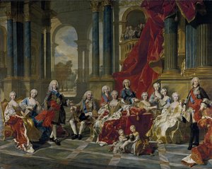 La familia de Felipe V, Rey de España, 1743 de Louis Michel van Loo