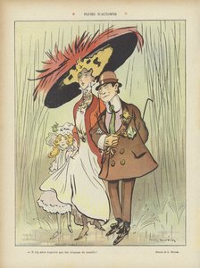 Lluvias de otoño. Ilustración para Le Rire