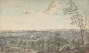 Versalles visto desde el suroeste, 1779 de Louis Nicolas de Lespinasse