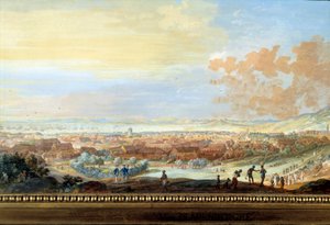 Vista de la ciudad de Cap Francais (Cap de la Republique) desde la colina en Santo Domingo. (detalle)