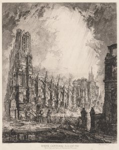 Catedral de Reims y ruinas del Palacio del Arzobispo de Louis Orr