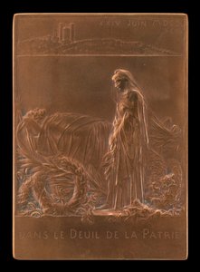 Francia lamentando al Presidente de la República [reverso], 1894 de Louis Oscar Roty