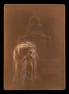 El cuerpo del presidente Sadi Carnot llevado al Panteón [anverso] de Louis Oscar Roty