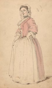 Una joven con vestido rosa de Louis Philippe Boitard