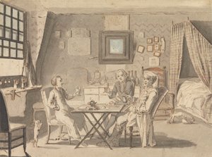 Autorretrato con dos jóvenes de Louis Philippe Boitard