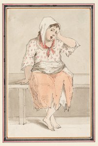 Estudio de una mujer sentada de Louis Philippe Boitard