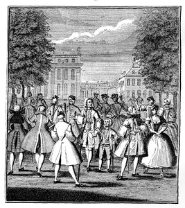 La alta sociedad en el parque de St James, 1750 de Louis Philippe Boitard
