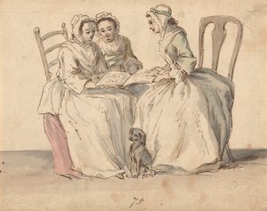 Tres mujeres sentadas