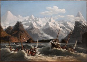 Naufragio frente a la costa de Alaska de Louis Philippe Crepin