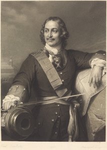 Pedro el Grande de Rusia de Louis Pierre Henriquel after Paul Delaroche