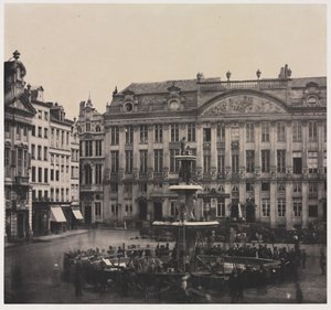 Construcción sin título de la fuente conmemorativa, julio de 1856
