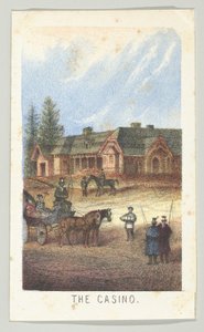 El Casino, de la serie, Vistas en Central Park, Nueva York, Parte 3, 1864 de Louis Prang