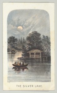 El lago plateado, de la serie, Vistas en Central Park, Nueva York, Parte 2, 1864 de Louis Prang