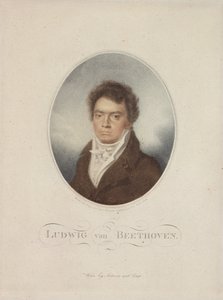 Ludwig van Beethoven (1770-1827) grabado por Blasius Höfel (1792-1863) 1814 de Louis Rene Letronne