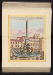 Vierstromenfontein te Roma Obelisco Panfilio, erigido por la santidad de N. S. Inocencio X (...) (título sobre objeto) de Louis Rouhier