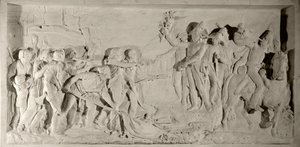 Guerra de Vendée: pacificación de la Vendée por el General Lazare Hoche (1768-1797) en 1796. Bajo relieve en mármol tallado por Simon Louis Boizot (1743-1809). 1800. Versalles, museo del castillo de Louis Simon Boizot
