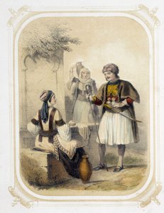 Habitantes de Grecia - en Album du jeune voyageur de Louis Simon Lassalle