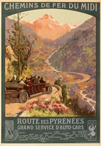 Chemin de fer du Midi. Ruta de los Pirineos de Louis Tauzin