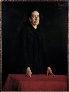 Comuna de París: "Retrato de Louise Michel (1830-1905) en el estrado" La militante anarquista en el tribunal durante su juicio. Pintura de Louis Tinayre (1861-1942) 1882 Sol. 1,29x0,95 m París, Museo Carnavalet ¡Atención! La utilización de esta obra puede  de Louis Tinayre