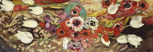 Anémonas y Tulipanes Blancos; Anemones et Tulipes Blanches de Louis Valtat