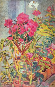 Azaleas, c.1918 (óleo sobre tabla) de Louis Valtat