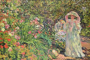 Madame Valtat en el jardín de Louis Valtat