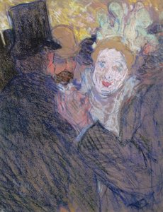 La conversación (pastel sobre papel)