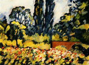 El jardín de flores de Choisel, c.1931 (óleo sobre lienzo)
