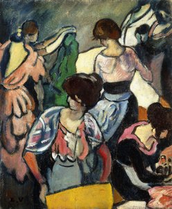The Sewing Room; Le Salon de Couture, c.1920 (óleo sobre lienzo)