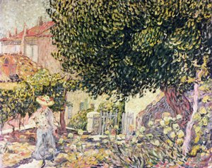 Mujer en el jardín de Louis Valtat