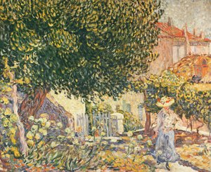 Mujer en el jardín de Louis Valtat