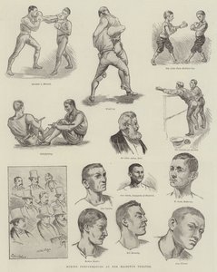 Actuaciones de boxeo en el Teatro de Su Majestad de Louis Wain