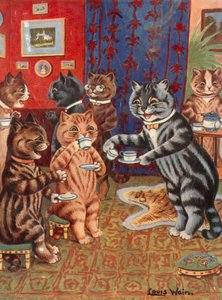Tomando té de Louis Wain