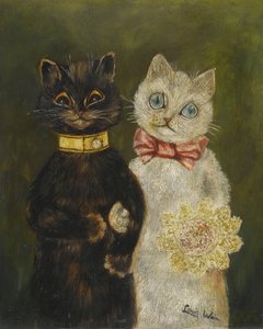La novia y el novio de Louis Wain