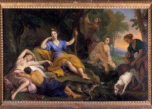 El descanso de la diosa Diana y sus compañeras de Louis de Boullongne