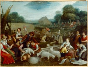 Verano (óleo sobre lienzo) de Louis de (circle of) Caullery