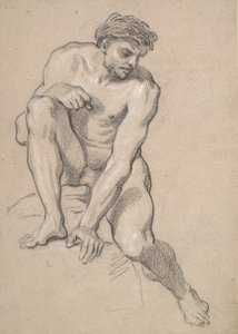 estudio de un desnudo masculino de Louis de Boullogne the Younger